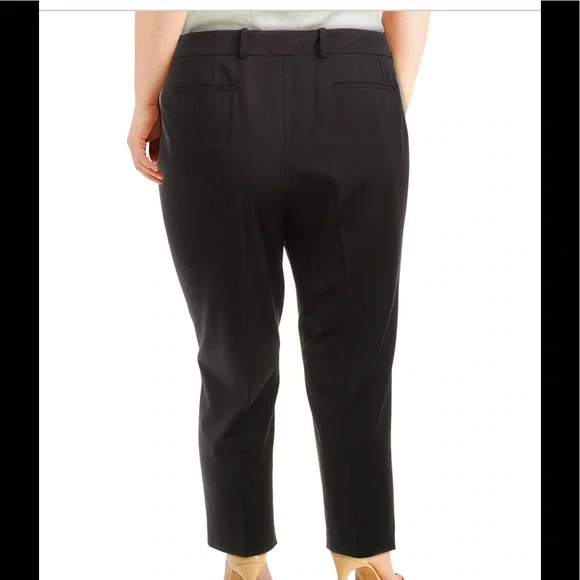 Calvin Klein Black Plus Size Solid Straight Leg Pants - Picture 7 of 8